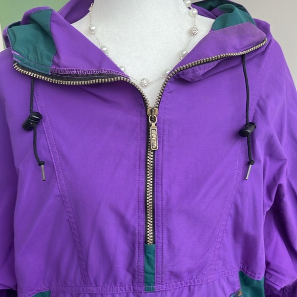 Vintage 80s 90s L.L. Bean Novelty Camping Print Windbreaker - Picture 2 of 9